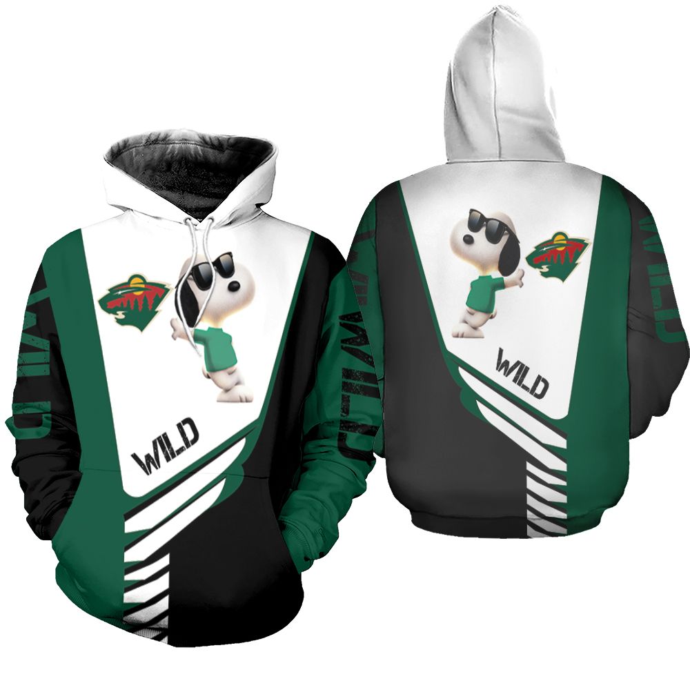 Minnesota Wild snoopy for lover 3D Hoodie