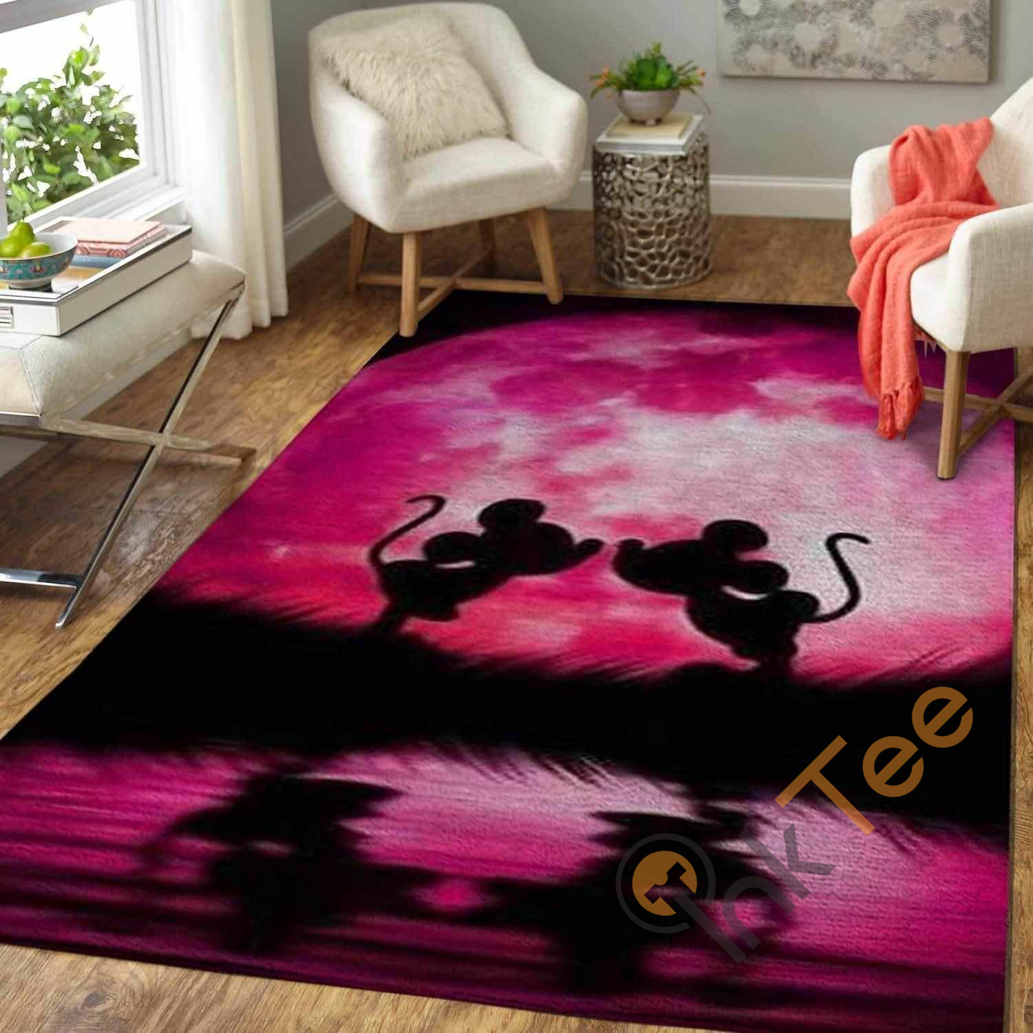 Minnie Mickey Mouse Area Rectangle Rug