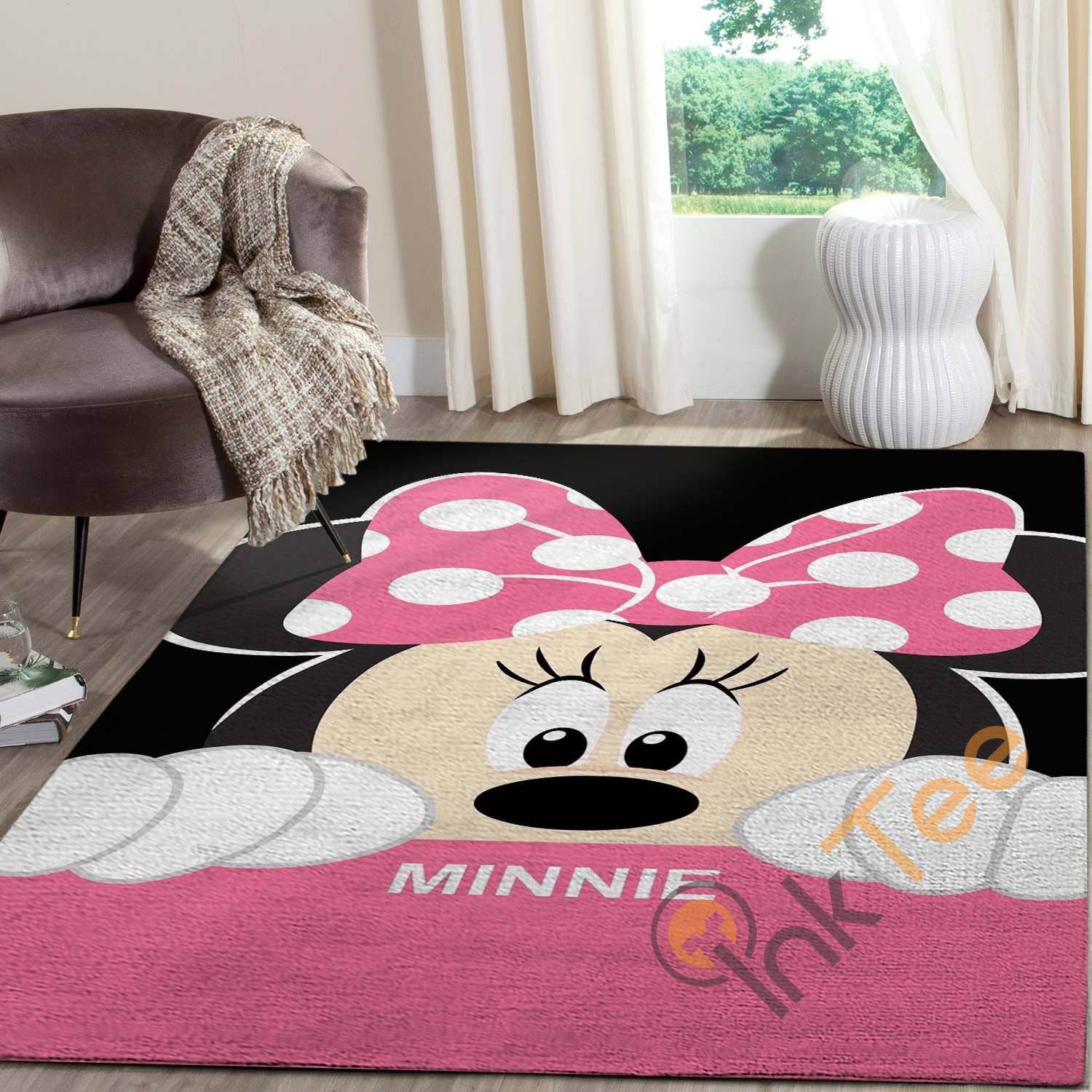 Minnie Mouse Disney Gift For Lovers Custom Lover Movies Rectangle Rug