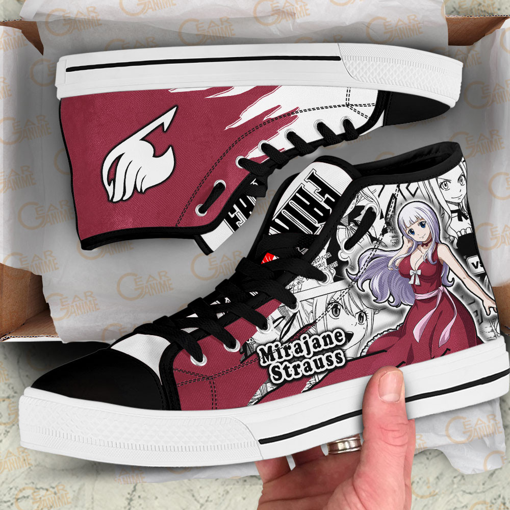 Mirajane Strauss High Top Shoes Custom Fairy Tail Anime Sneakers Mix Manga
