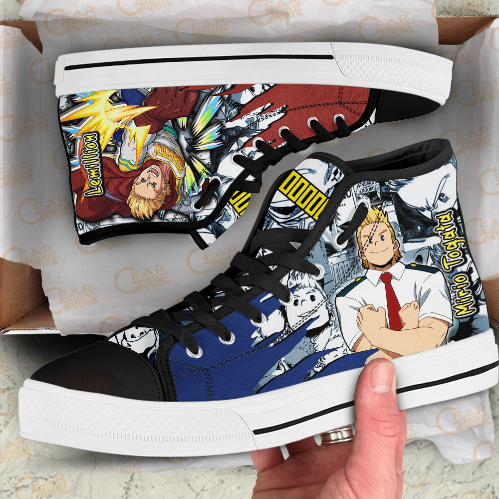 Mirio Togata High Top Shoes Custom My Hero Academia Anime Sneakers