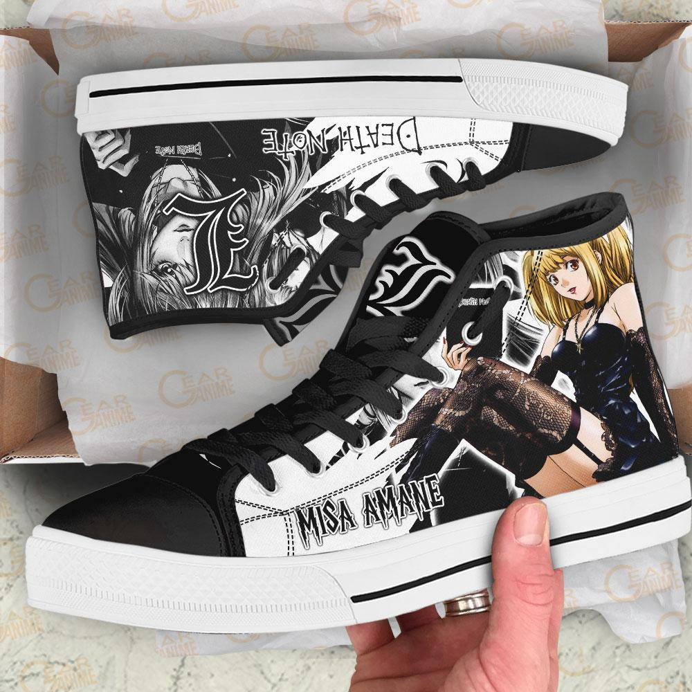 Misa Amane High Top Shoes Custom Death Note Anime Sneakers