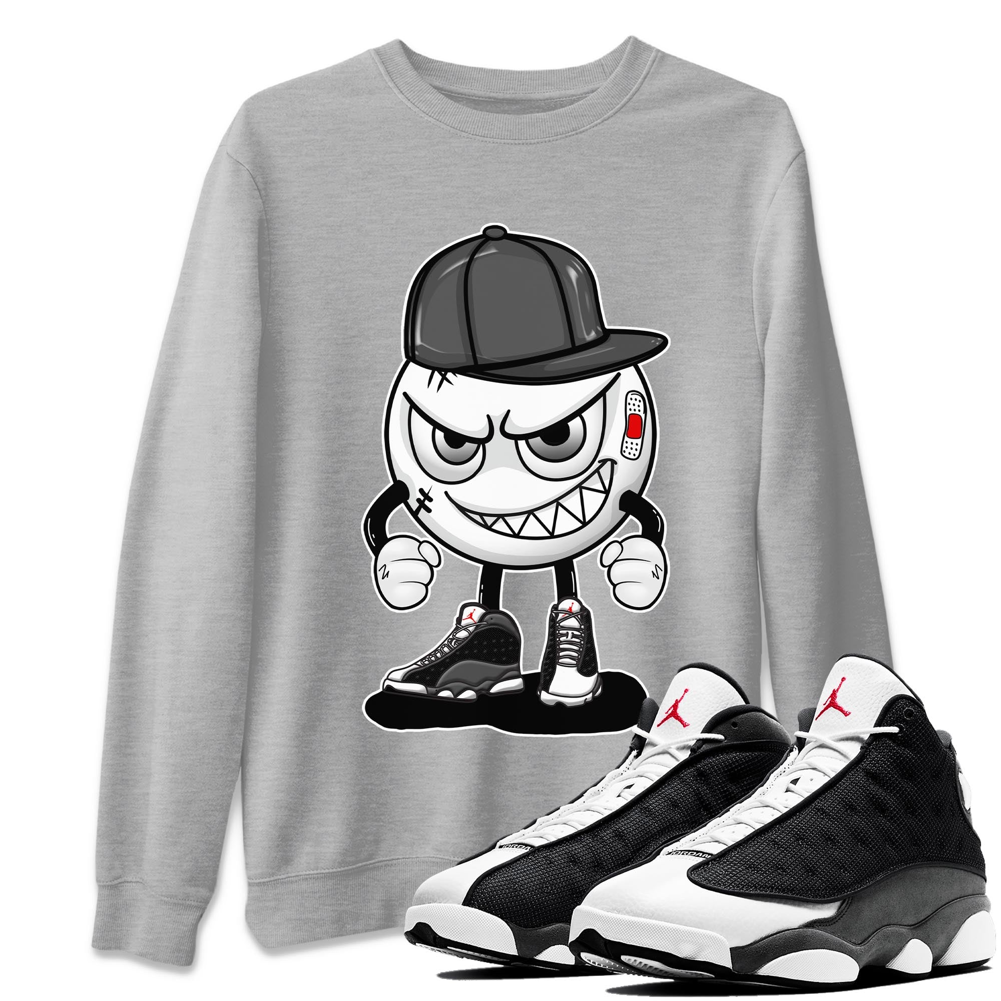 Mischief Emoji Unisex Sweater – Air Jordan 13 Black Flint, Sneakers Matching Sweater