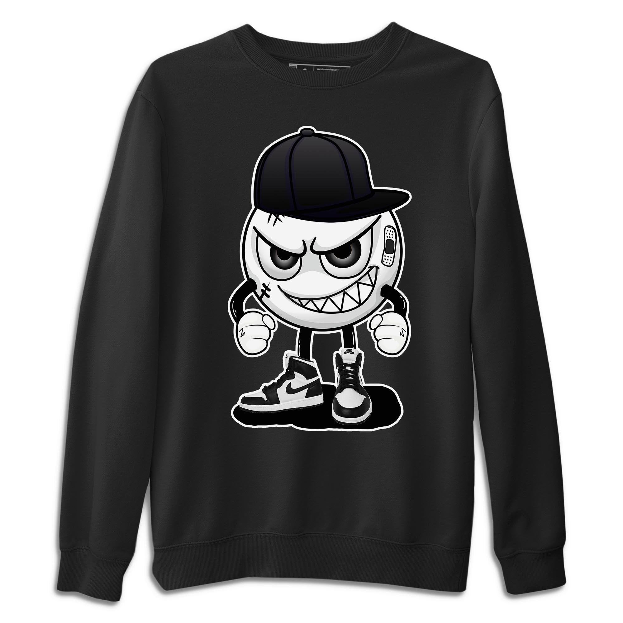 Mischief Emoji Unisex Sweater – Air Jordan 1 Black White, Sneakers Matching Sweater