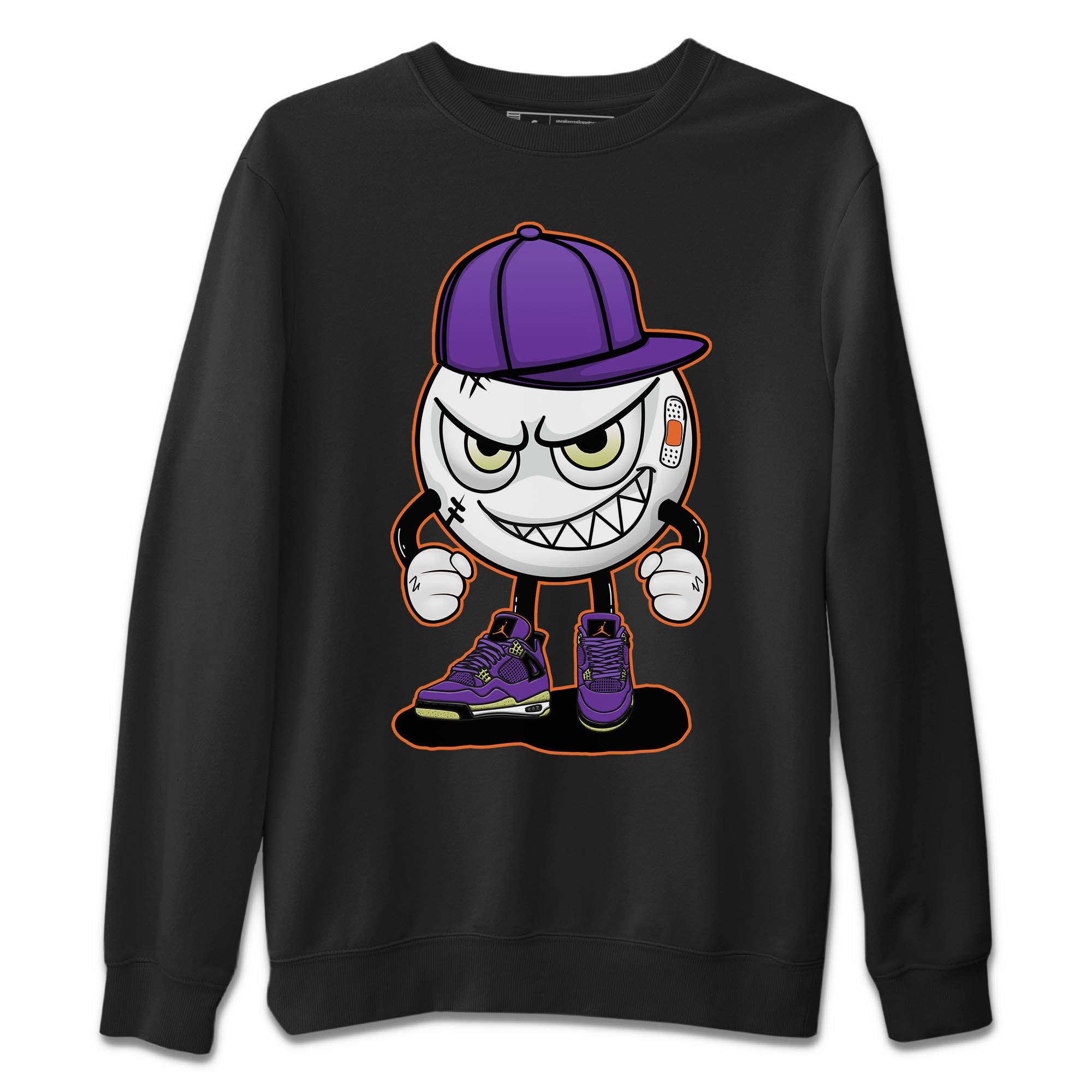 Mischief Emoji Unisex Sweater – Air Jordan 4 Canyon Purple, Sneakers Matching Sweater