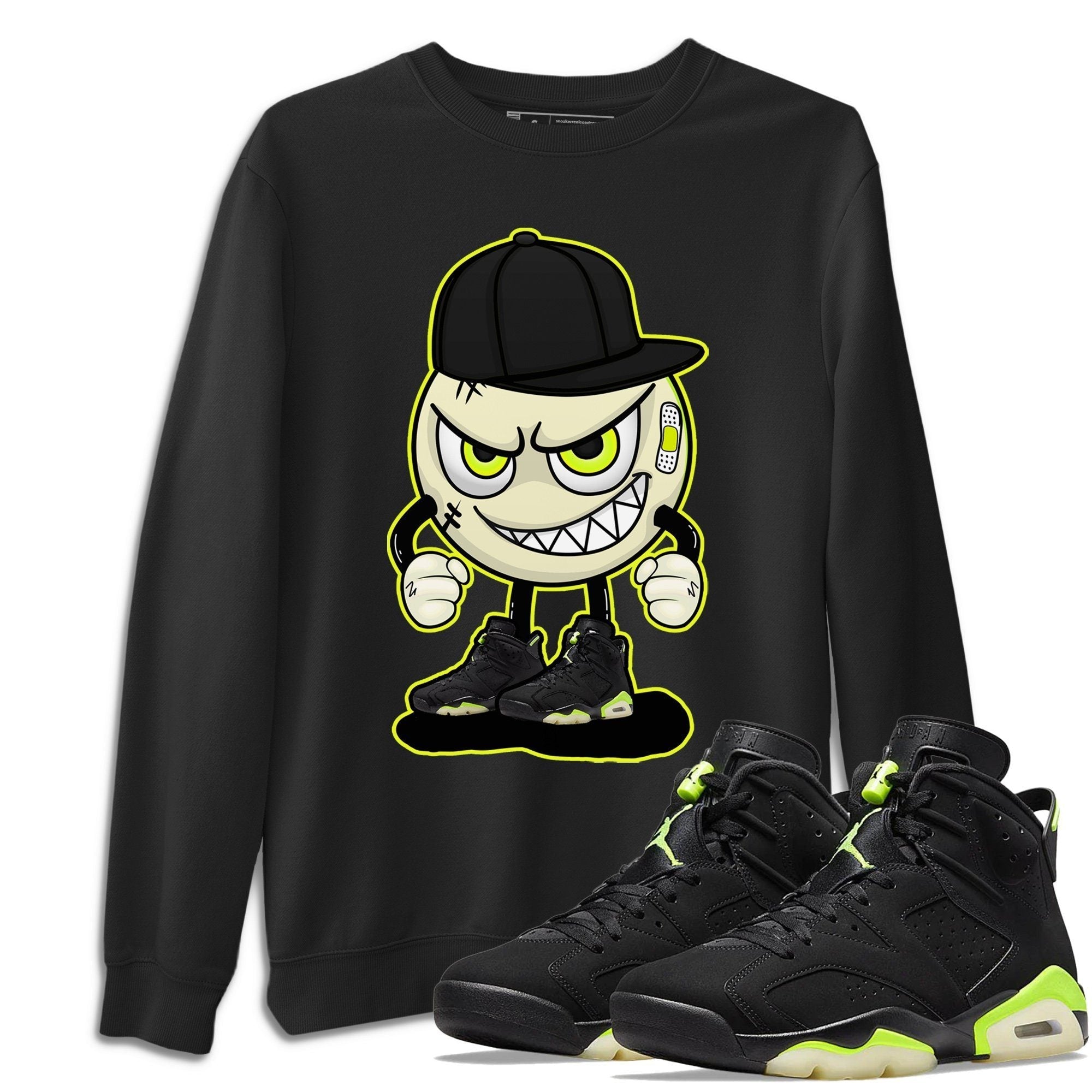 Mischief Emoji Unisex Sweater – Air Jordan 6 Electric Green, Sneakers Matching Sweater