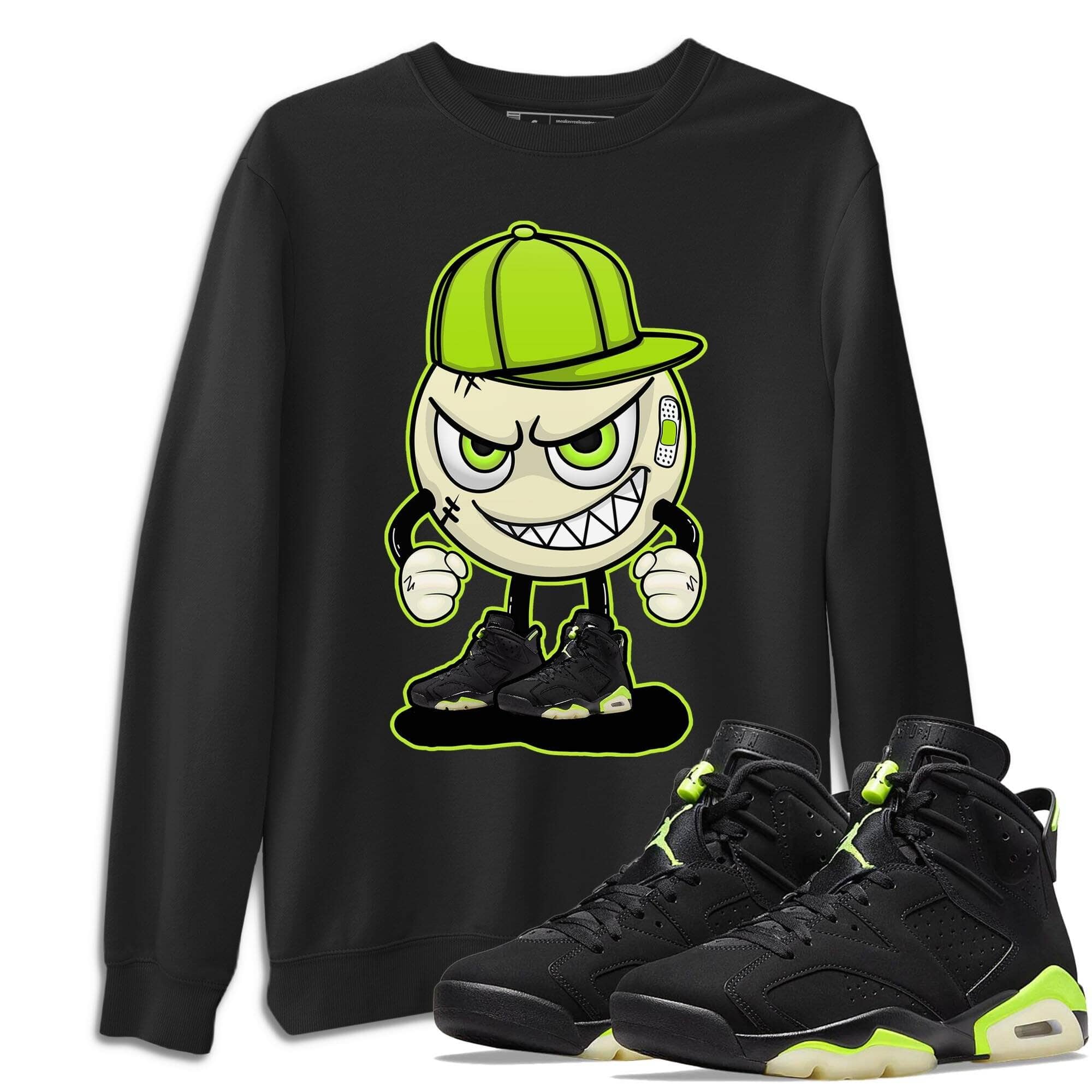 Mischief Emoji Unisex Sweater – Air Jordan 6 Electric Green, Sneakers Matching Sweater
