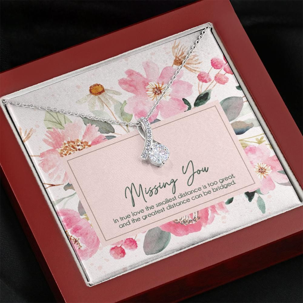Missing You Flower Alluring Beauty Necklace Gift For Mom