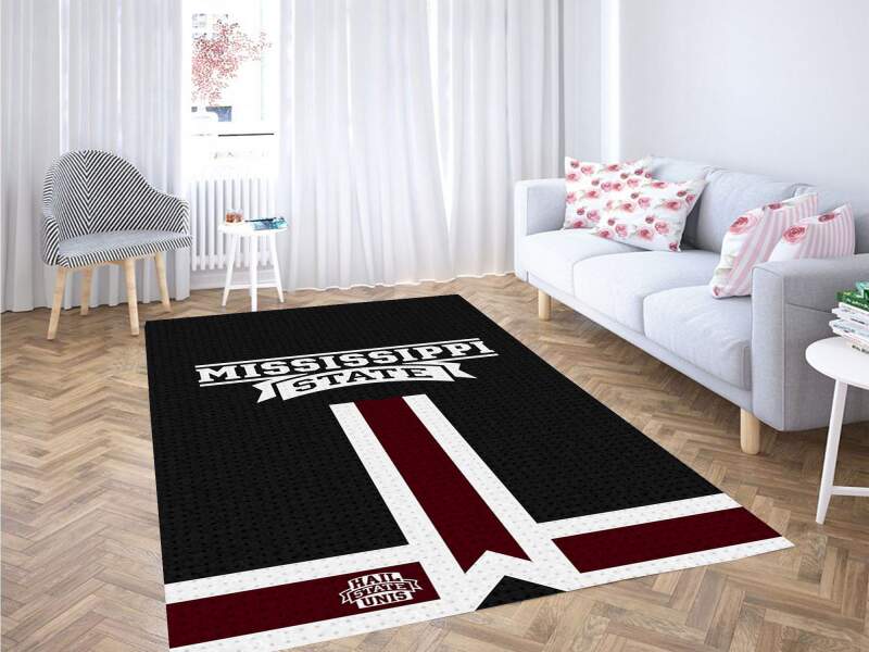 Mississippi State Bulldogs Baseball Carpet Rectangle Rug