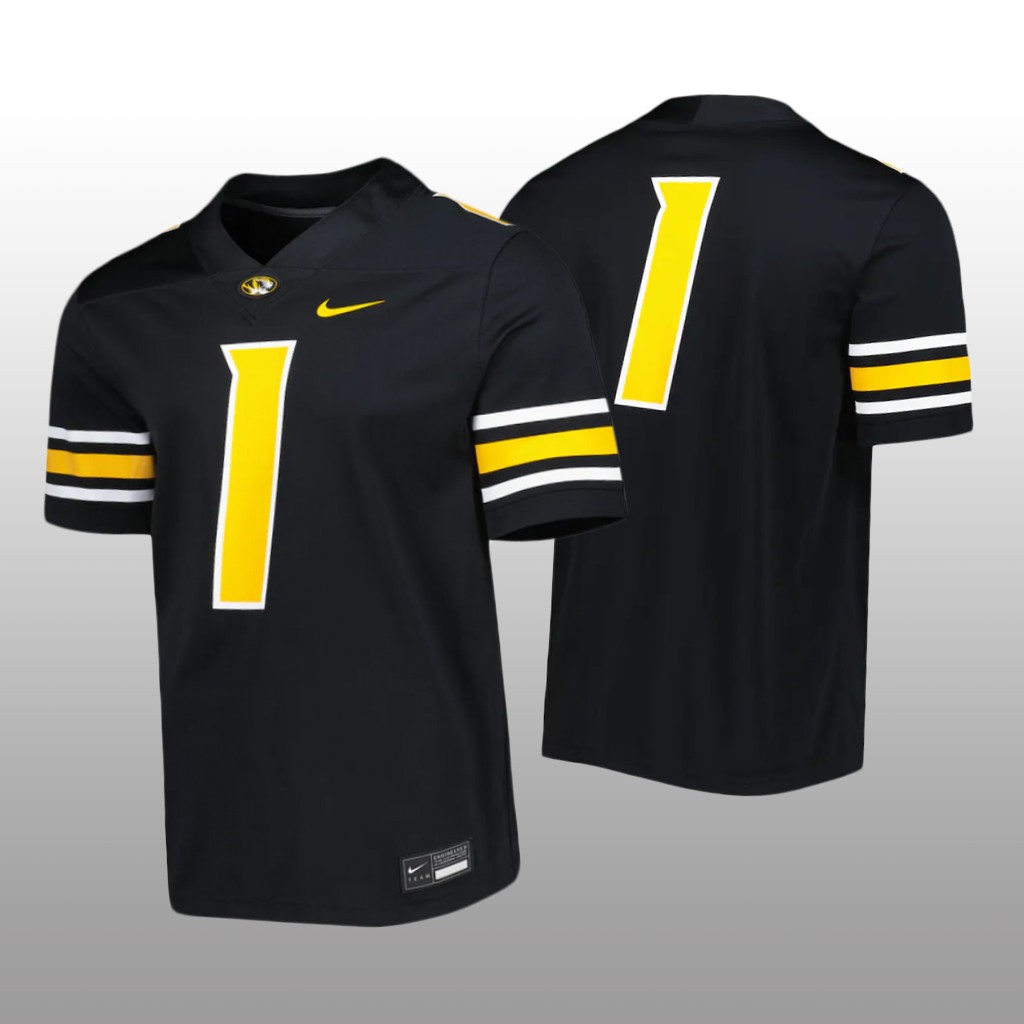 Missouri Tigers #1 Untouchable Black Jersey