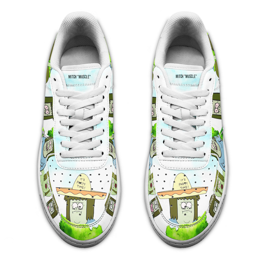Mitch Muscle Air Sneakers Custom Regular Show Shoes