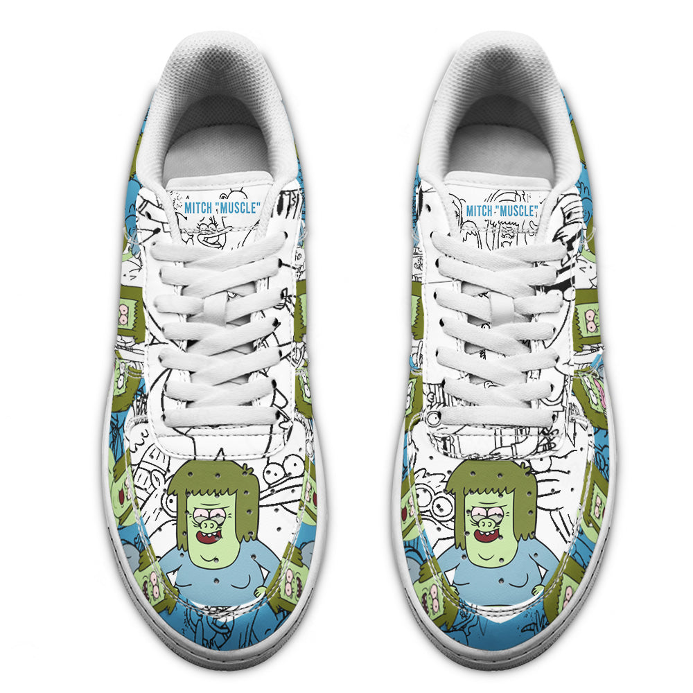 Mitch Muscle Regular Show Air Sneakers Custom Cartoon Shoes