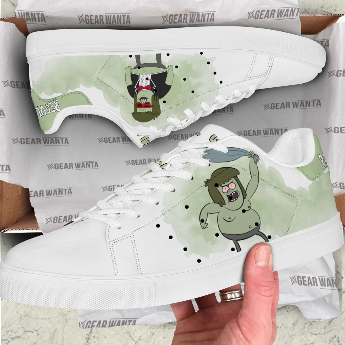 Mitch Muscle Regular Show Skate Shoes Custom Color Cartoon Sneakers