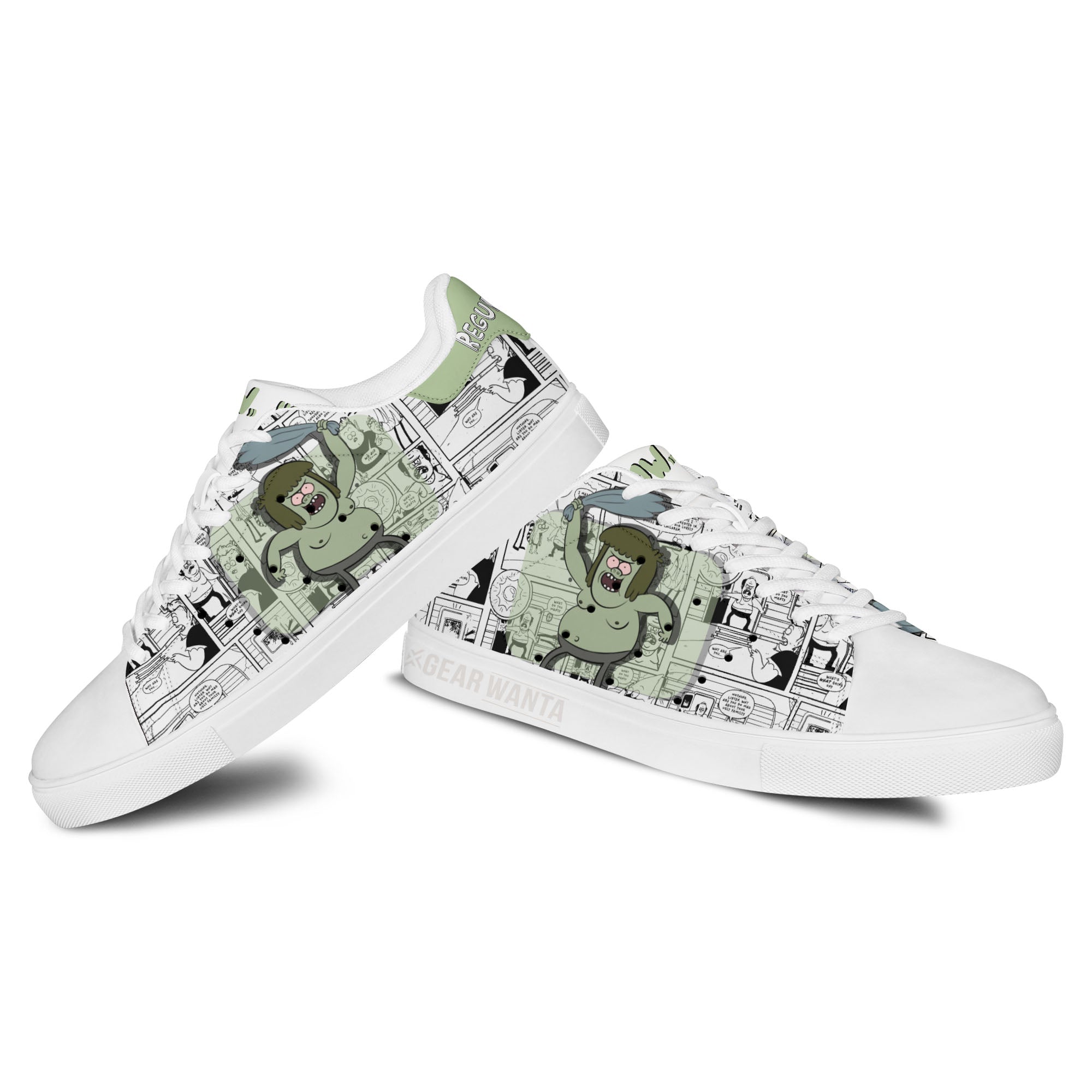 Mitch Muscle Regular Show Skate Shoes Custom Comic Style