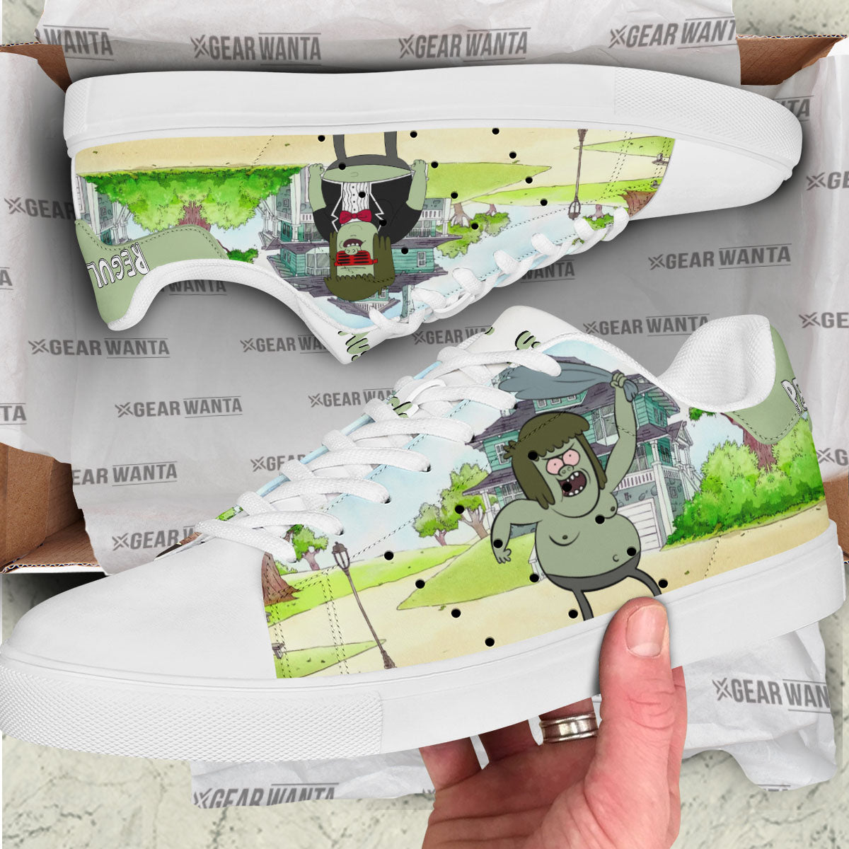 Mitch Muscle Skate Shoes Custom Regular Show Cartoon Fans