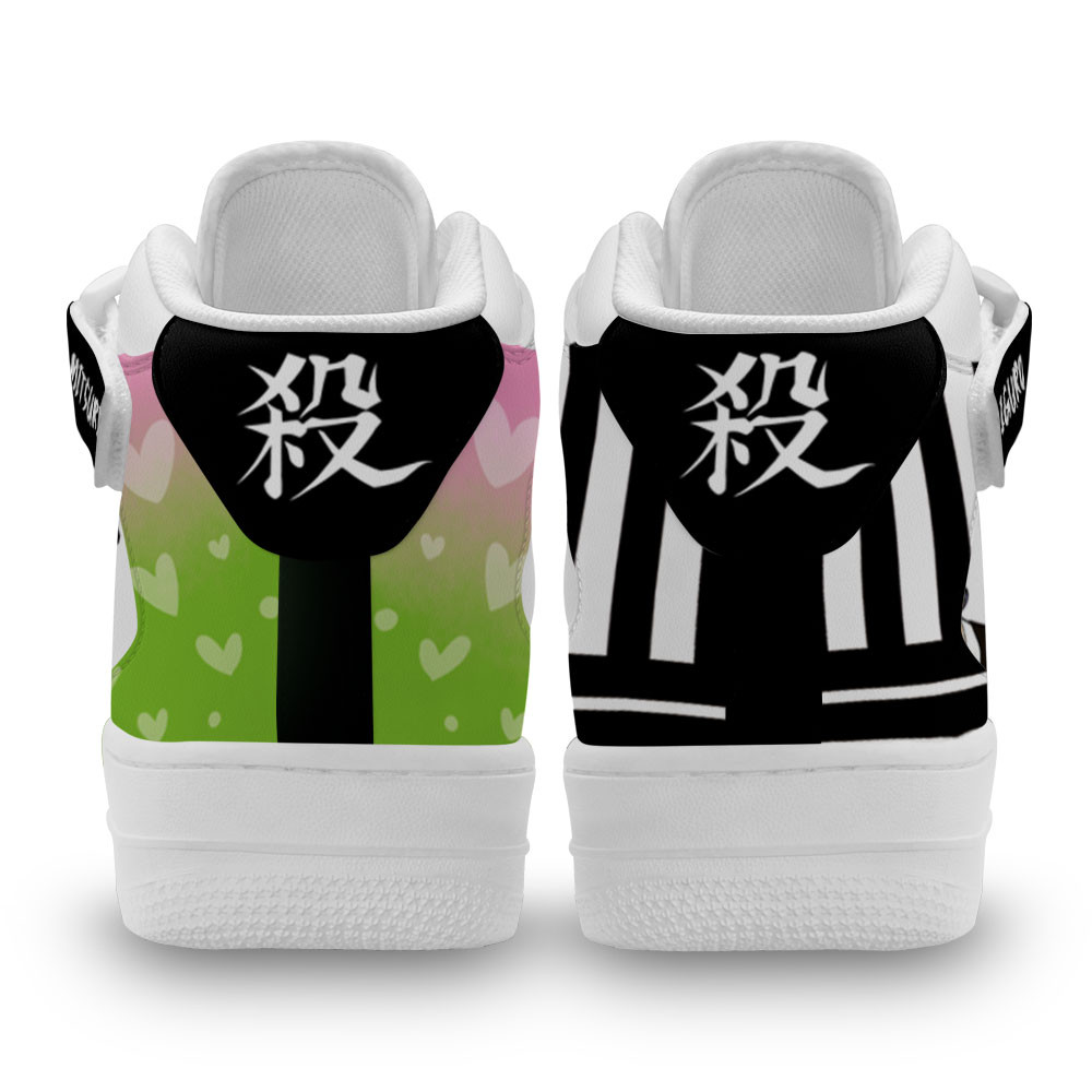 Mitsuri and Obanai Sneakers Air Mid Custom Anime Demon Slayer Shoes