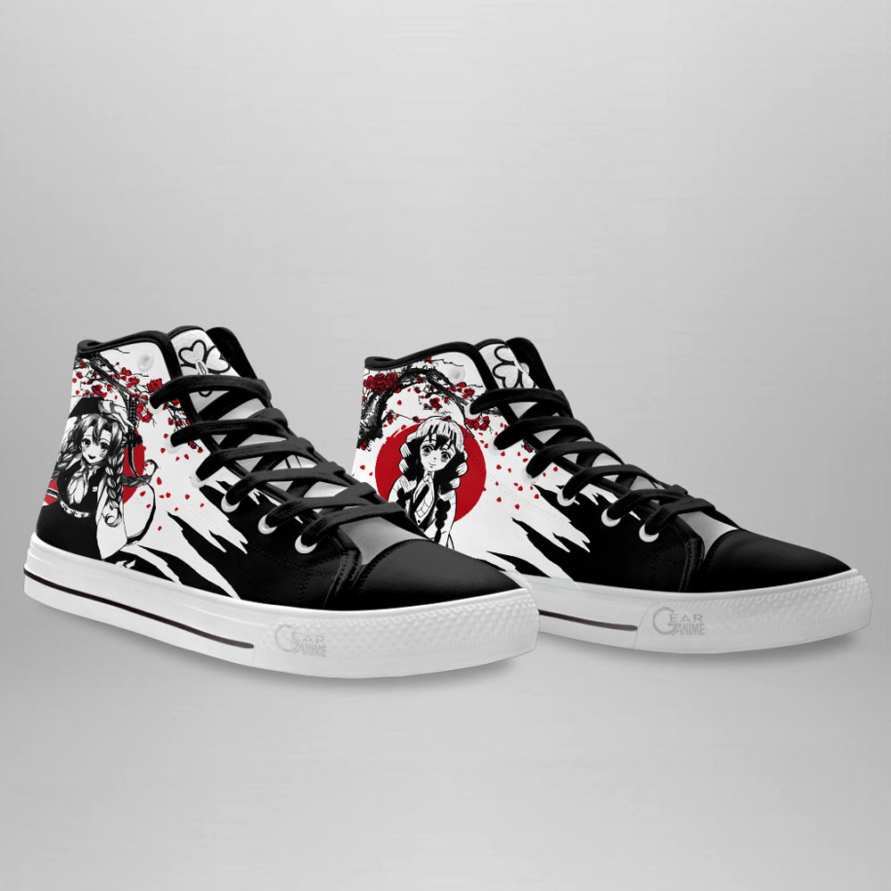 Mitsuri Kanroji High Top Shoes Custom Demon Slayer Sneakers Japan Style
