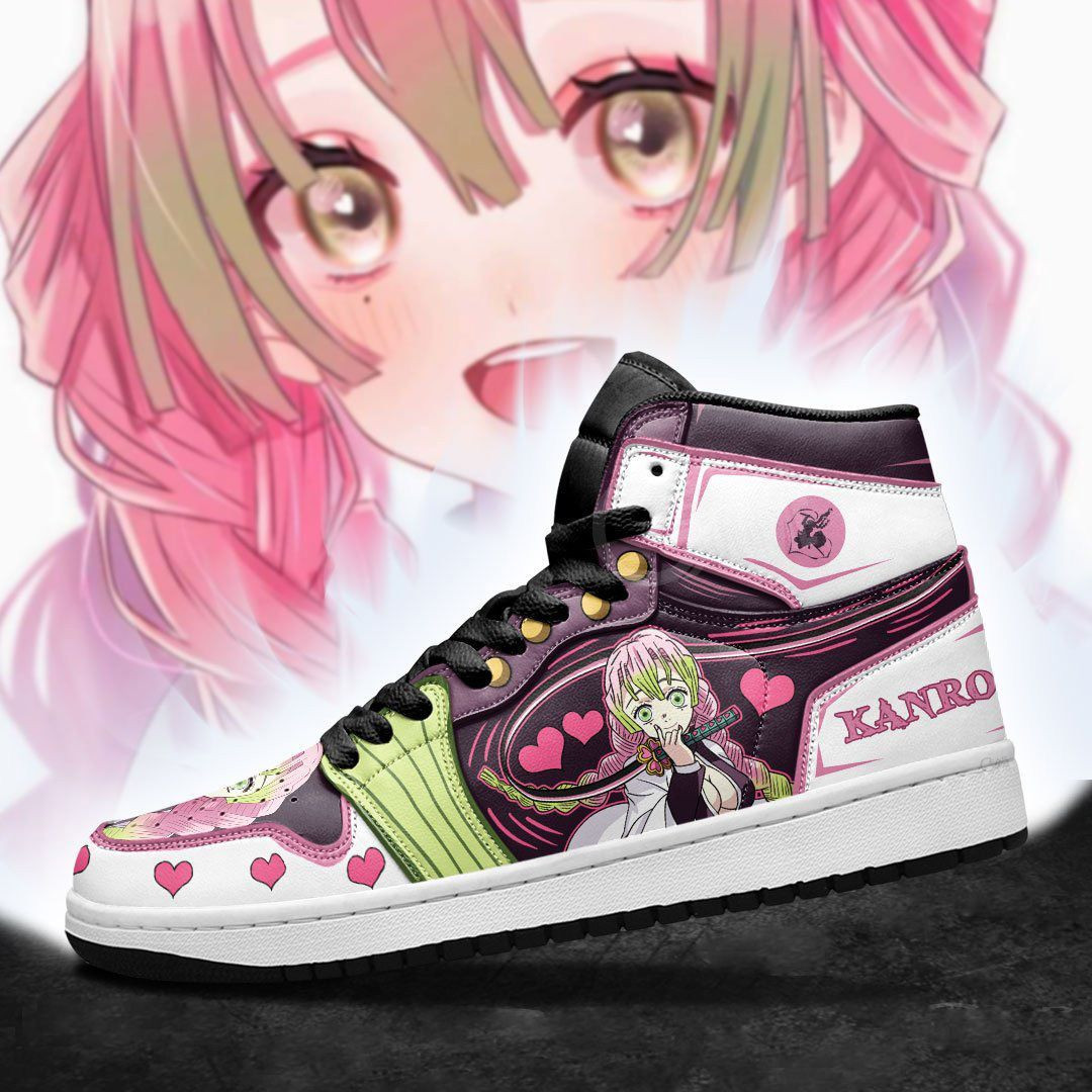 Mitsuri Kanroji Love Hashira Demon Slayer Anime 1 High Top Air Jordan Sneaker, Air Jordan Hightop