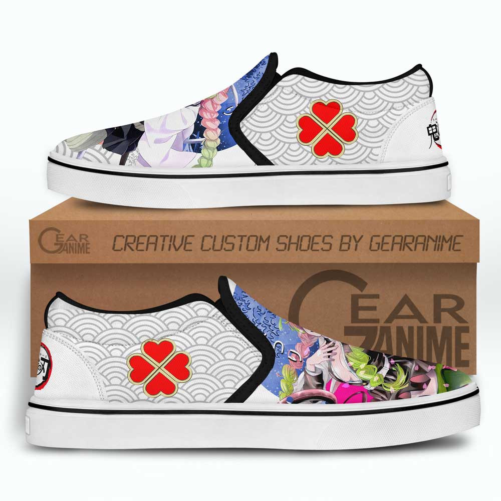 Mitsuri Kanroji Slip-On Shoes Canvas Custom Anime Demon Slayer Shoes