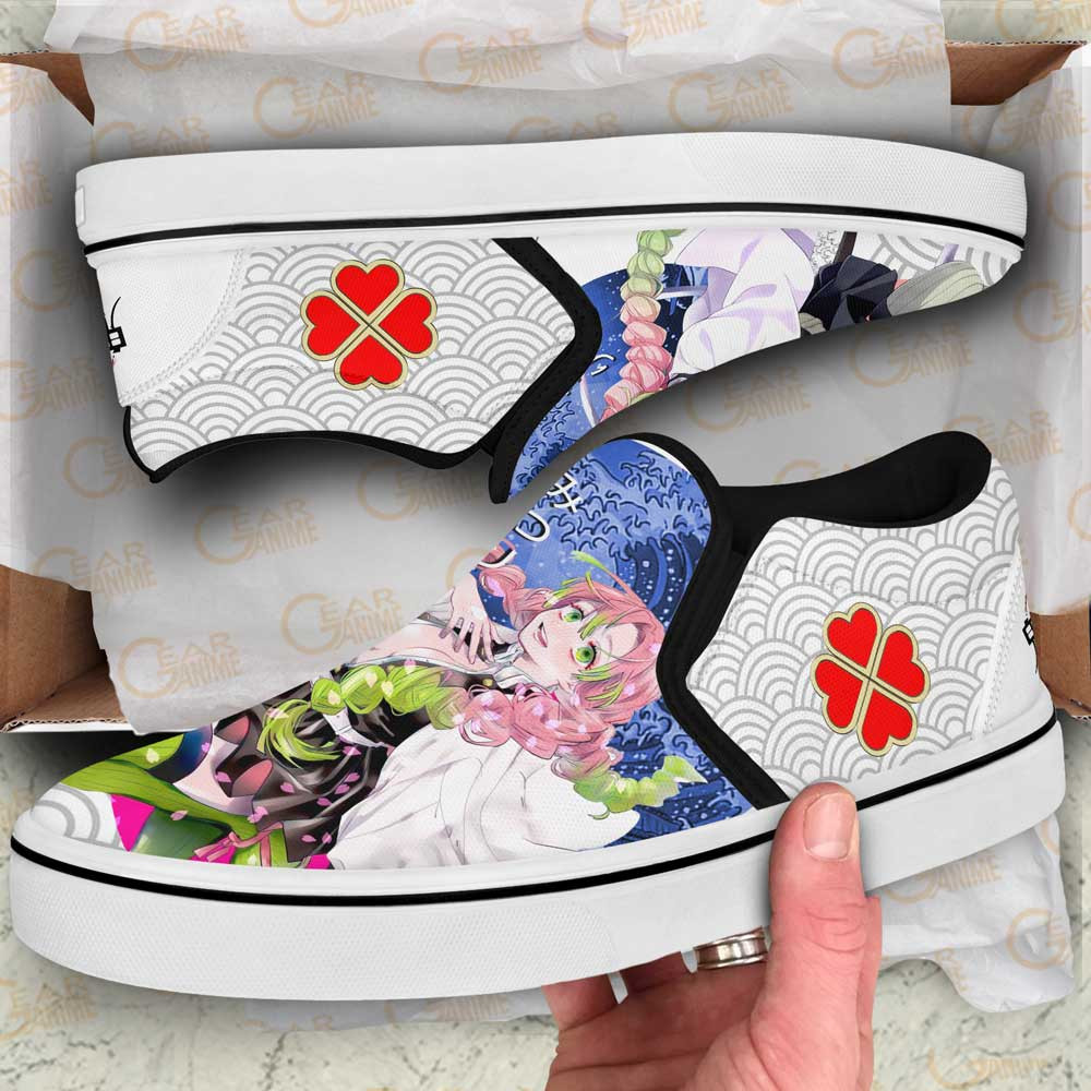 Mitsuri Kanroji Slip-On Shoes Canvas Custom Anime Demon Slayer Shoes