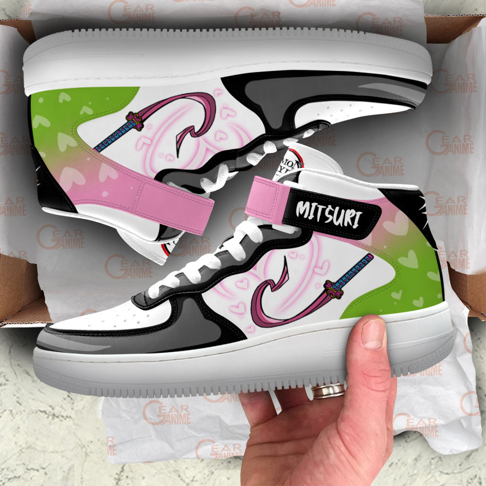 Mitsuri Sneakers Air Mid Custom Anime Demon Slayer Shoes