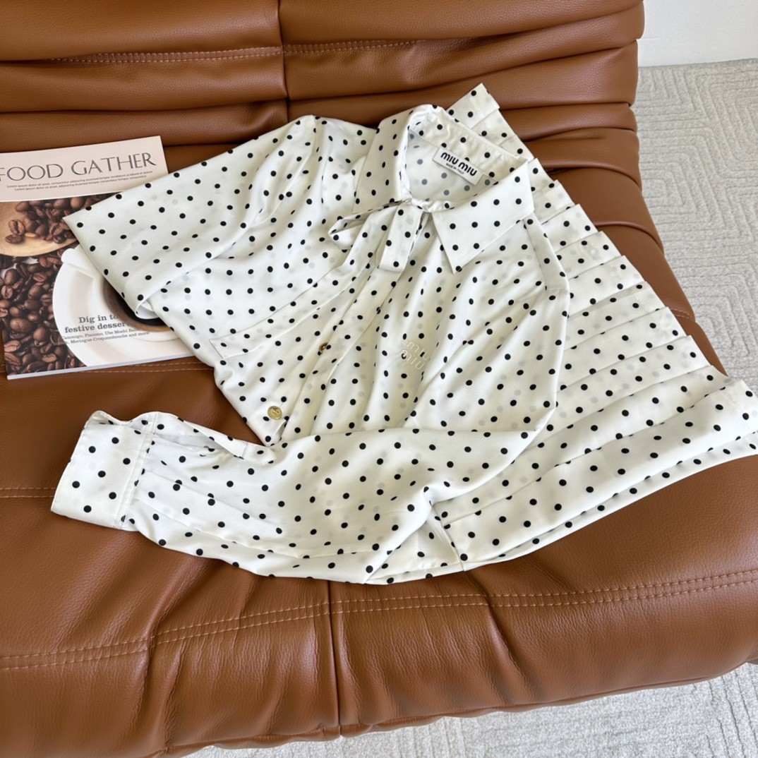 Miu Miu Polka Dot Dress White For Women