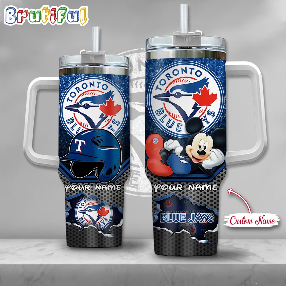 MLB Toronto Blue Jays Tumbler Mickey Mouse Customzed Handle Cup