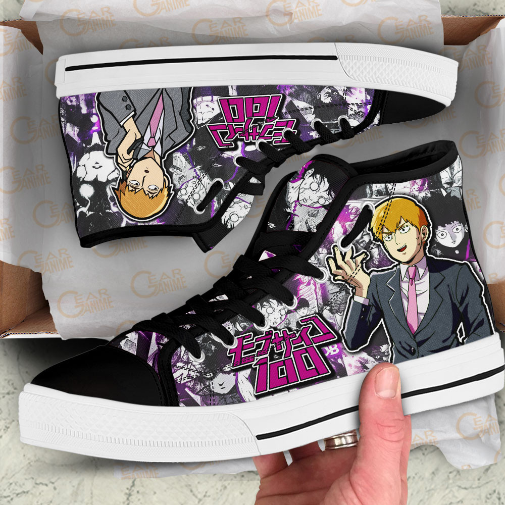 Mob Psycho 100 Arataka Reigen Anime Custom High Top Shoes