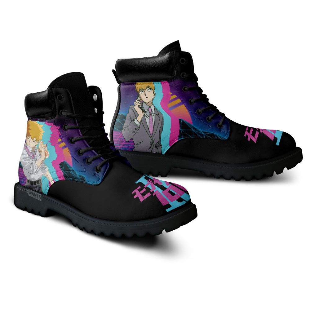 Mob Psycho 100 Arataka Reigen Boots Anime Custom Shoes