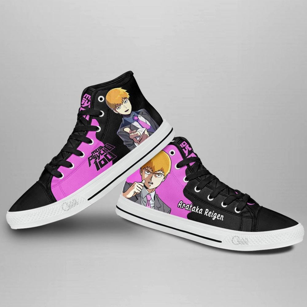 Mob Psycho 100 Arataka Reigen High Top Shoes Custom Anime Sneakers