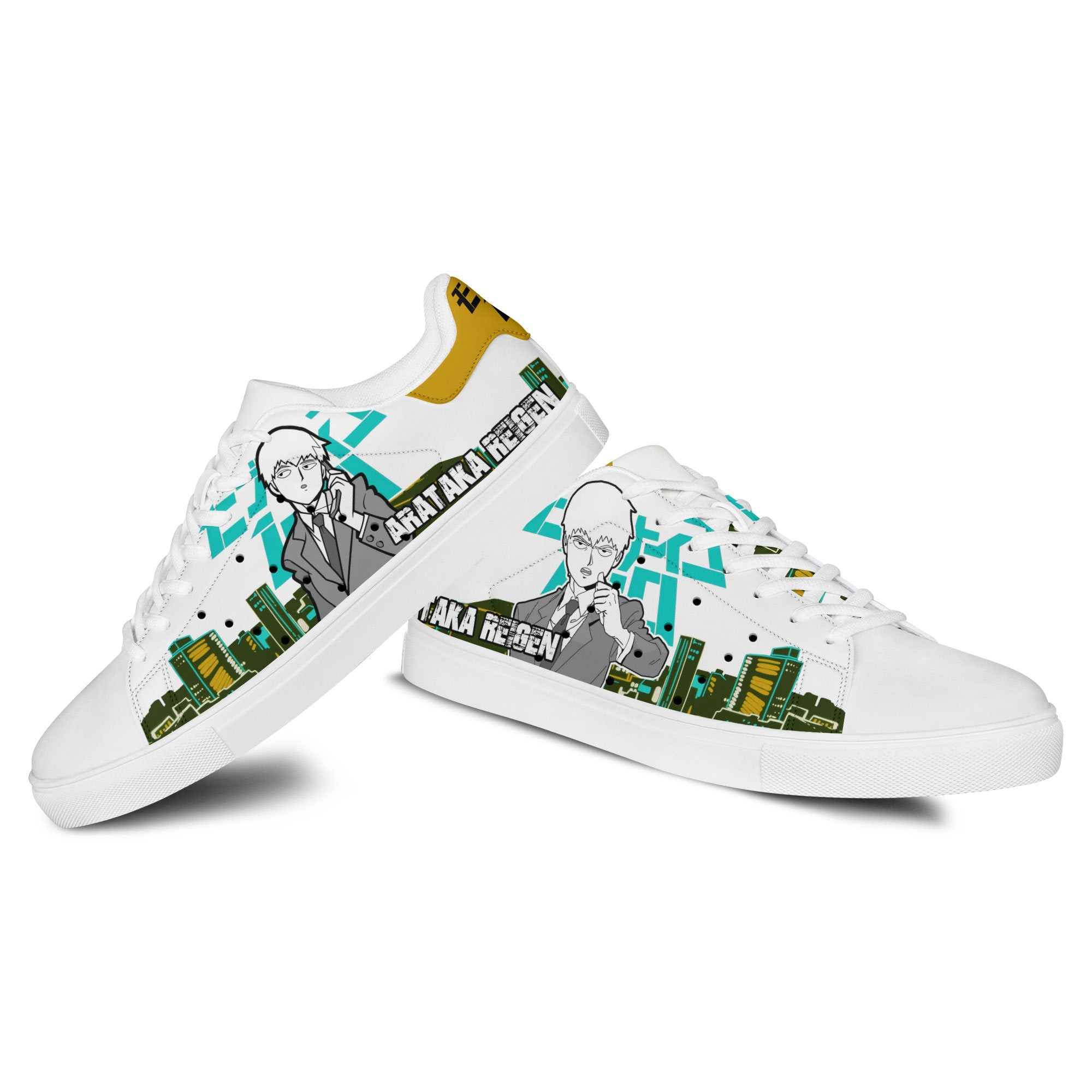 Mob Psycho 100 Reigen Arataka Skate Sneakers Custom Anime Shoes
