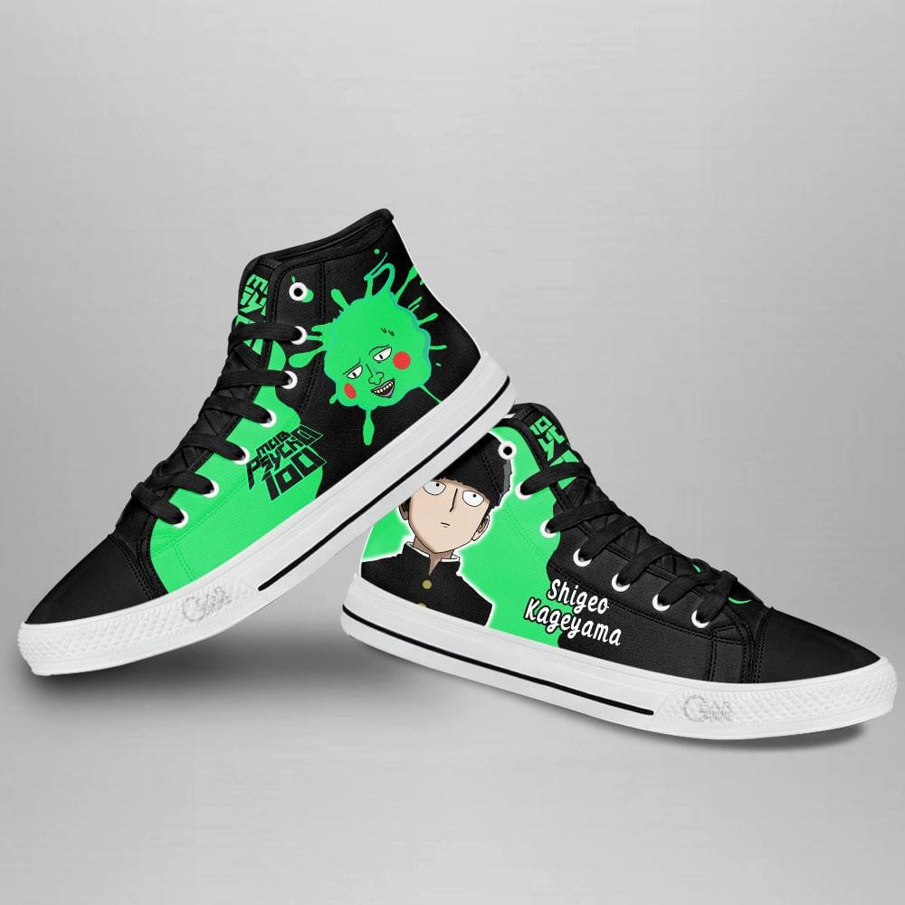Mob Psycho 100 Shigeo Kageyama High Top Shoes Custom Anime Sneakers