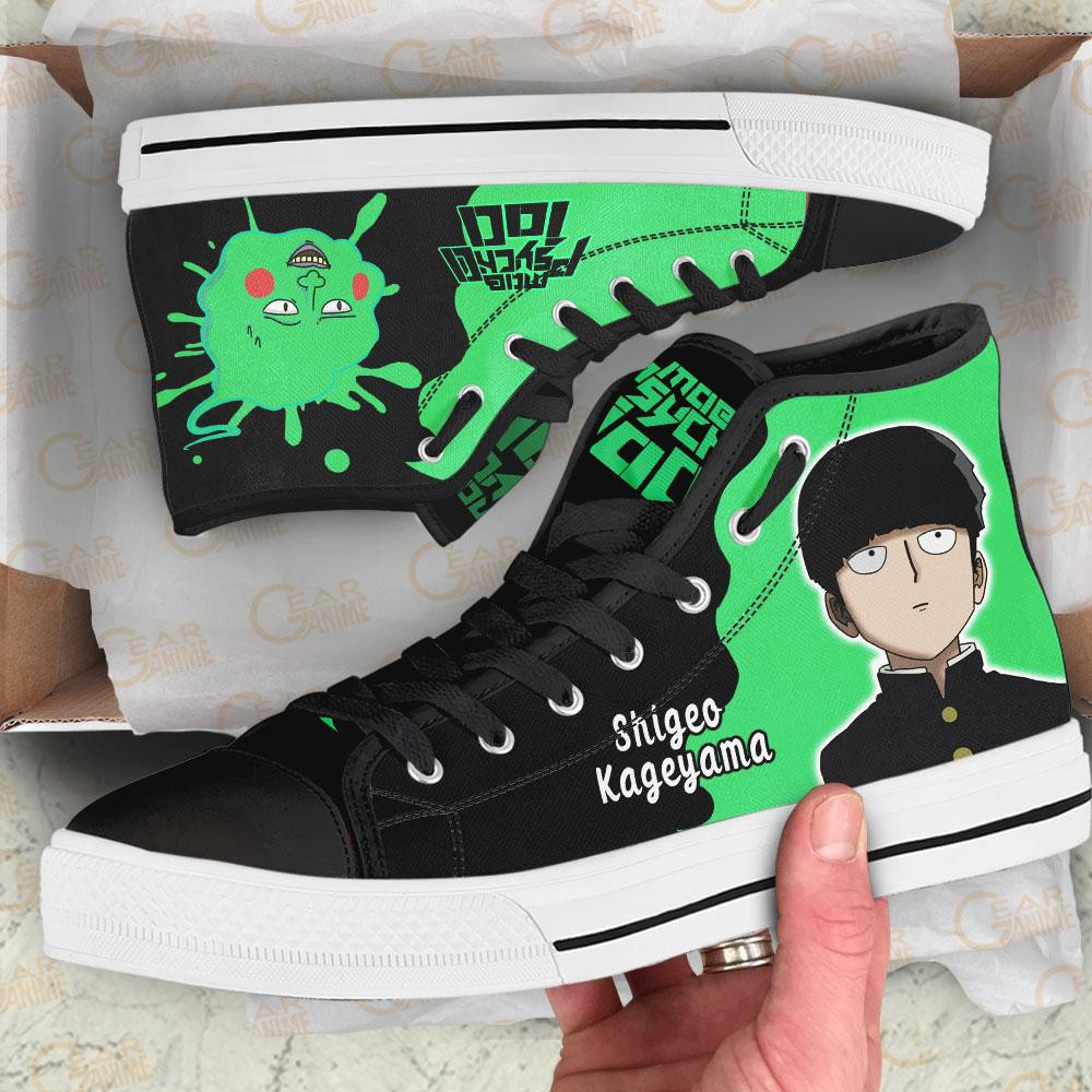 Mob Psycho 100 Shigeo Kageyama High Top Shoes Custom Anime Sneakers