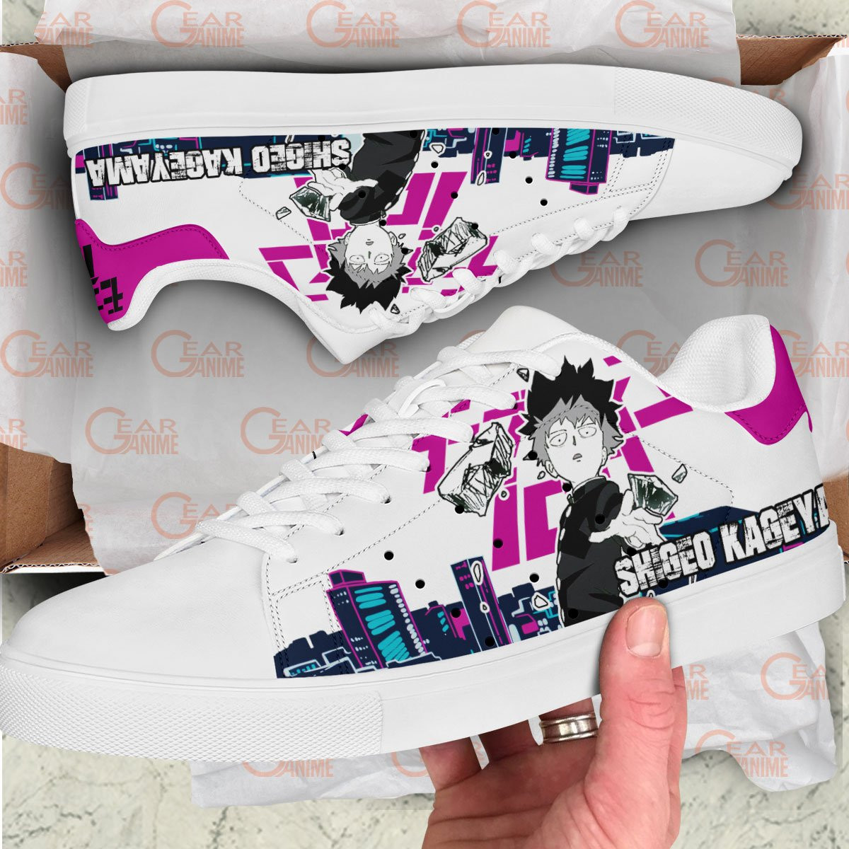 Mob Psycho 100 Shigeo Kageyama Skate Sneakers Custom Anime Shoes
