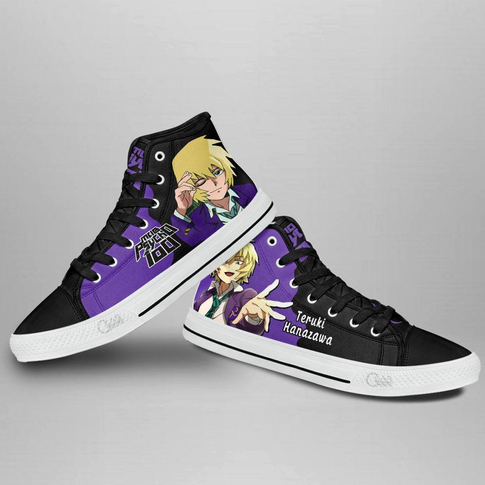 Mob Psycho 100 Teruki Hanazawa High Top Shoes Custom Anime Sneakers