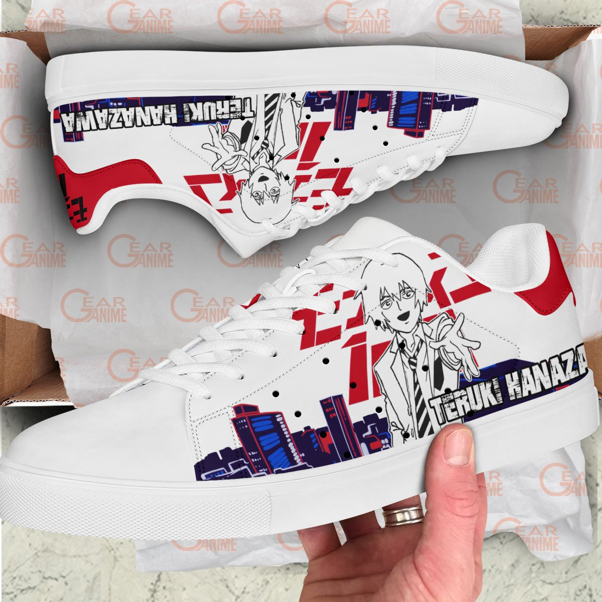 Mob Psycho 100 Teruki Hanazawa Skate Sneakers Custom Anime Shoes