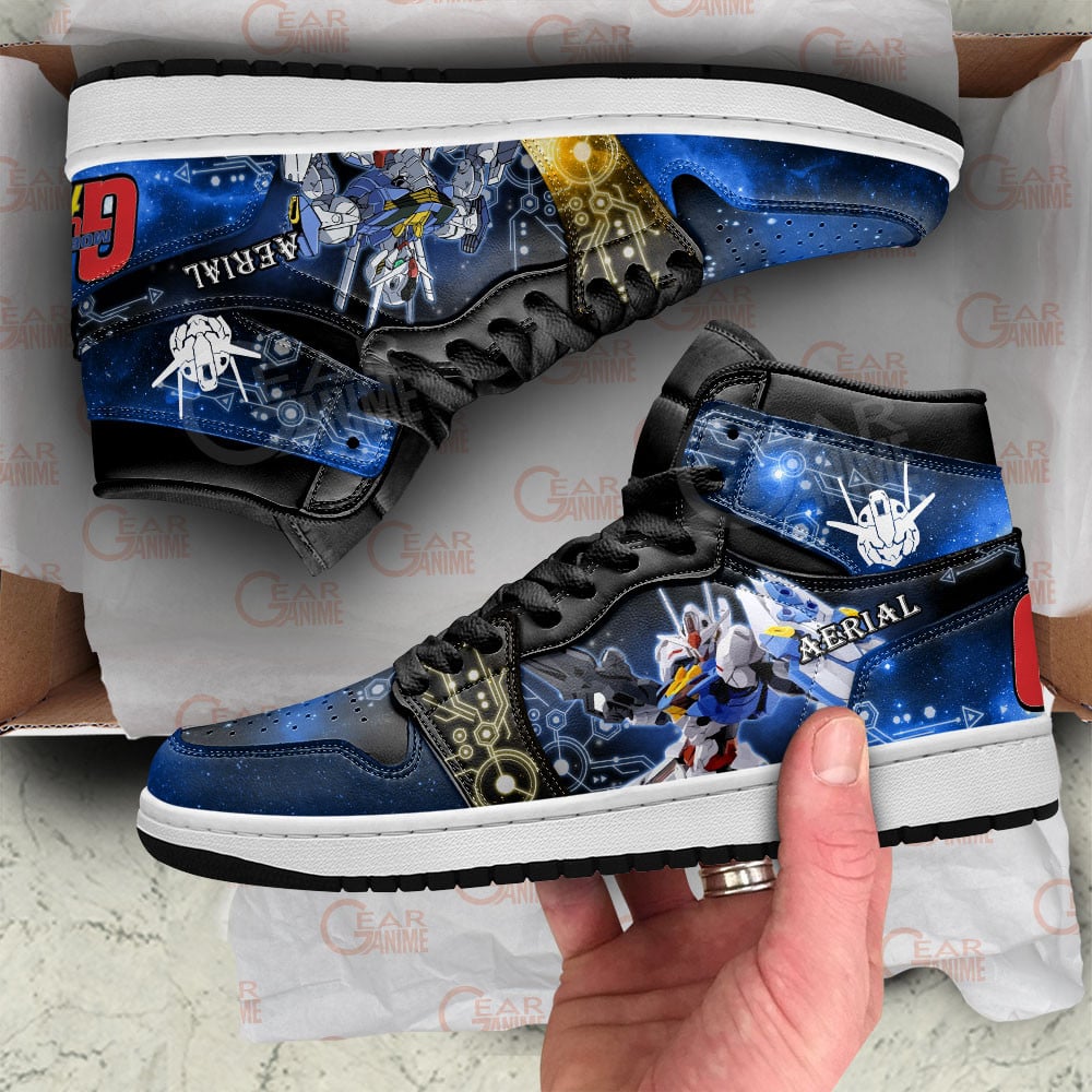 Mobile Suit Gundam Aerial Anime Shoes, Air Jordan Hightop