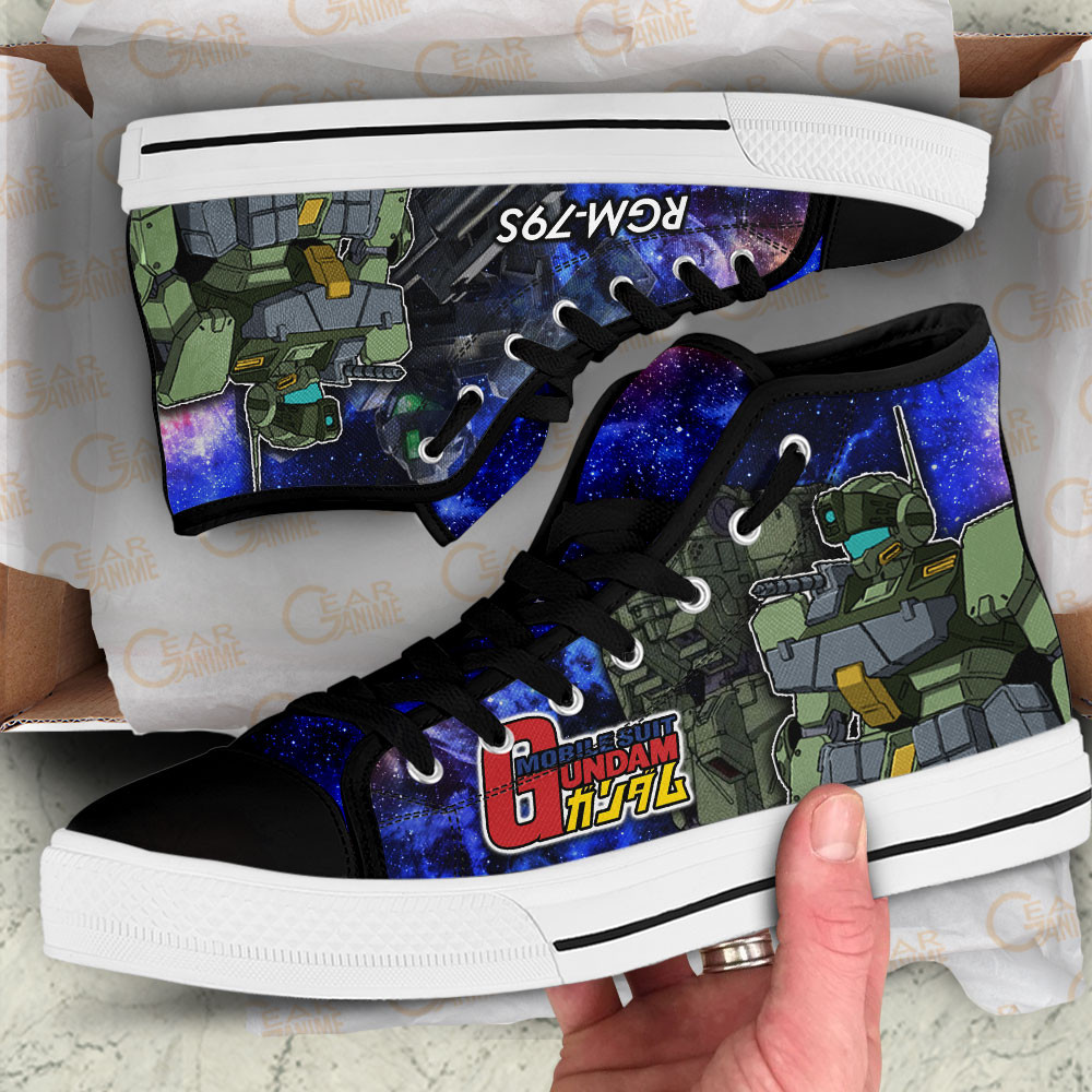 Mobile Suit Gundam GM Spartan Anime Custom High Top Shoes