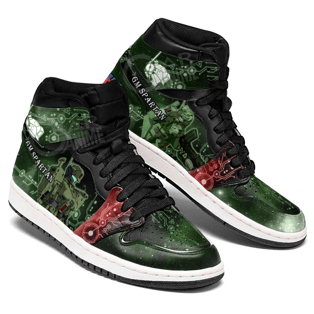 Mobile Suit Gundam GM Spartan Anime Shoes, Air Jordan Hightop