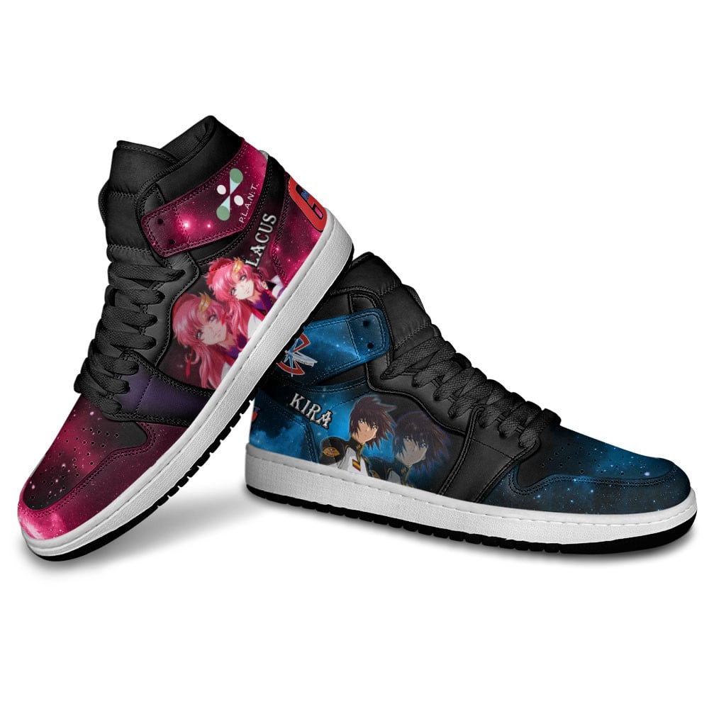 Mobile Suit Gundam Kira Yamato and Lacus Clyne Anime Shoes, Air Jordan Hightop