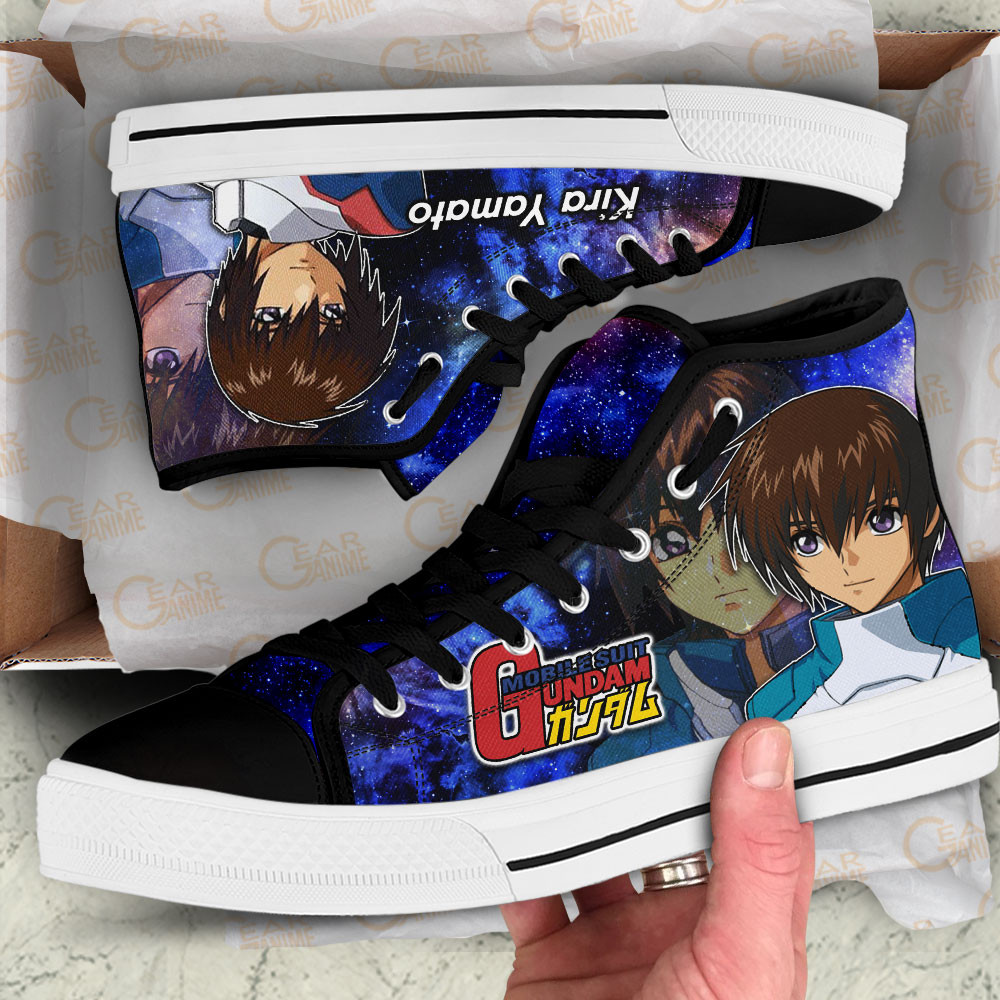 Mobile Suit Gundam Kira Yamato Anime Custom High Top Shoes