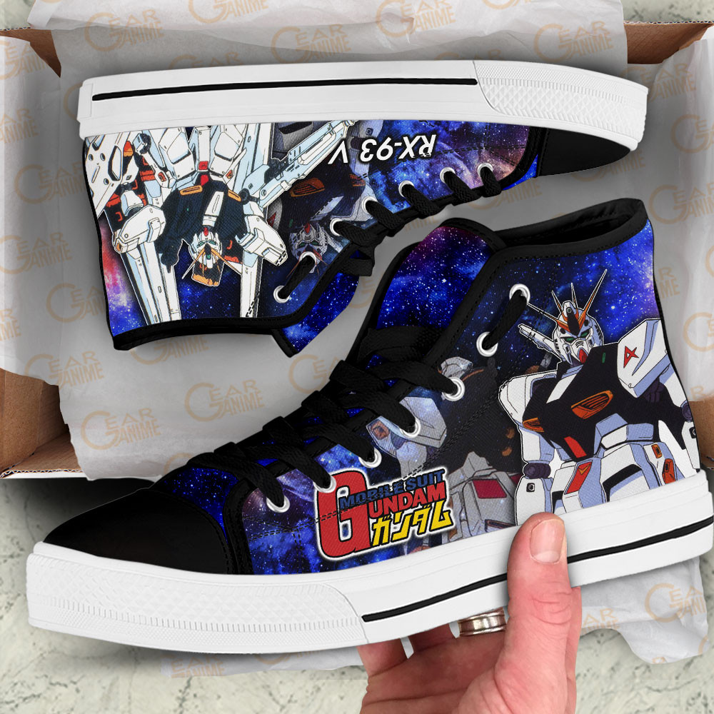 Mobile Suit Gundam Nu Gundam Anime Custom High Top Shoes