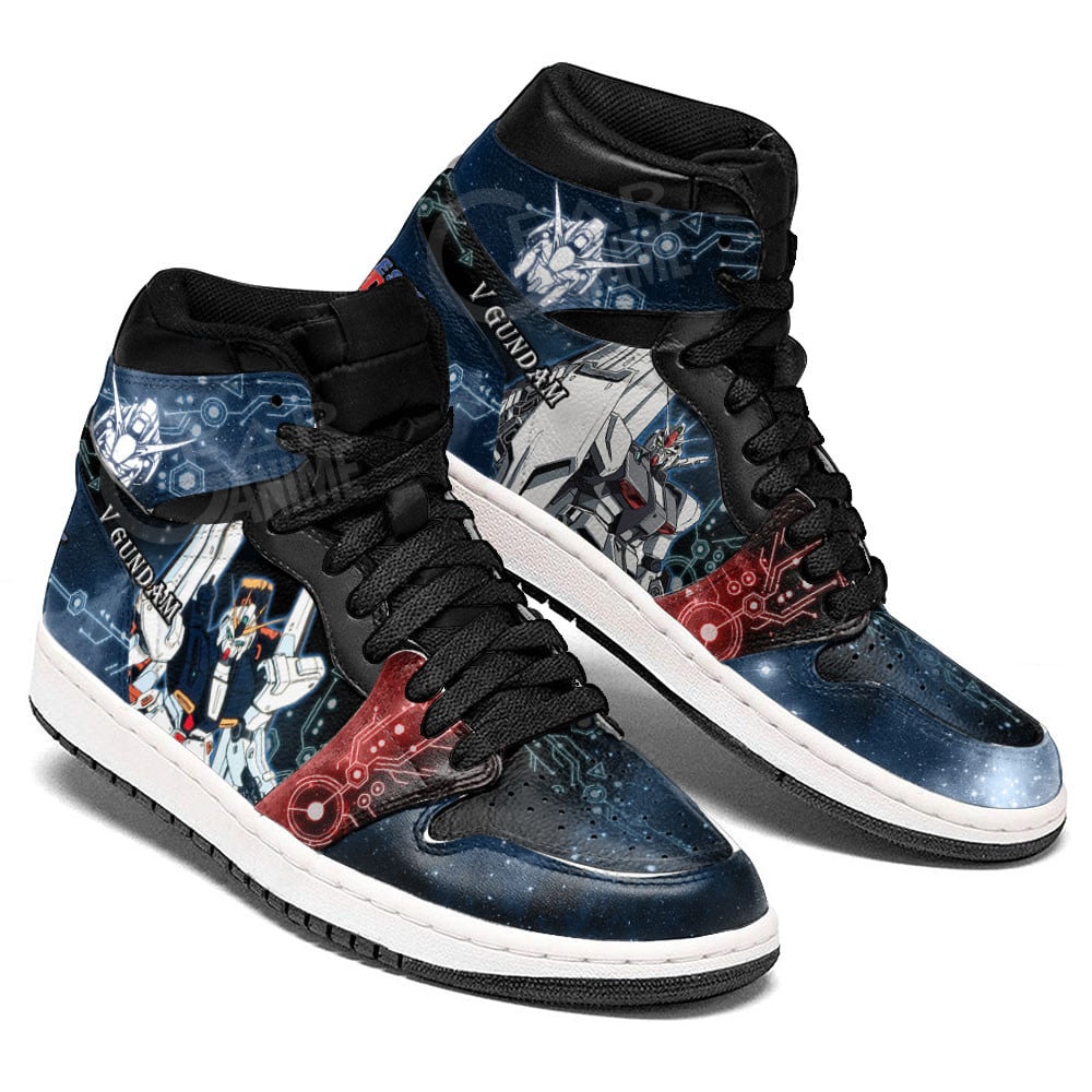 Mobile Suit Gundam Nu Gundam Anime Shoes, Air Jordan Hightop