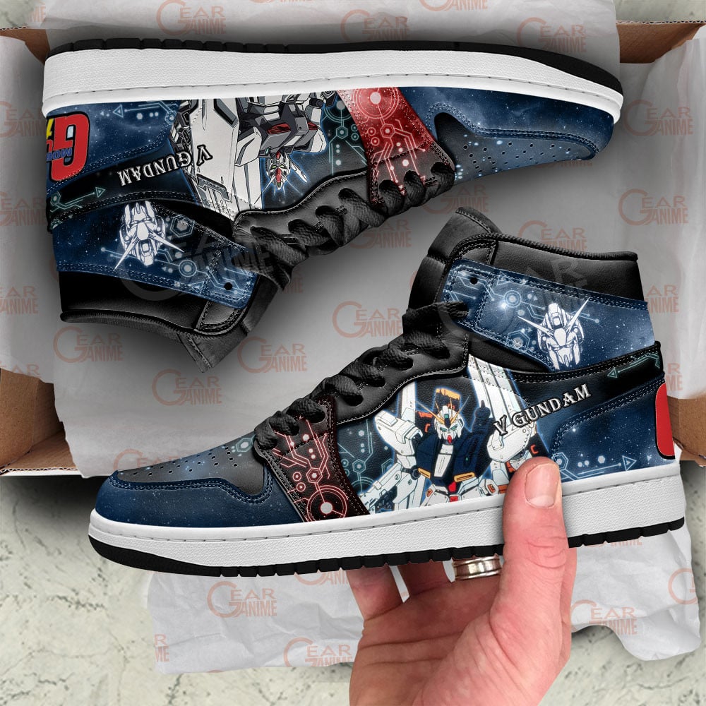 Mobile Suit Gundam Nu Gundam Anime Shoes, Air Jordan Hightop