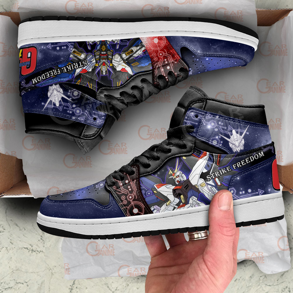 Mobile Suit Gundam Strike Freedom Gundam Anime Shoes, Air Jordan Hightop