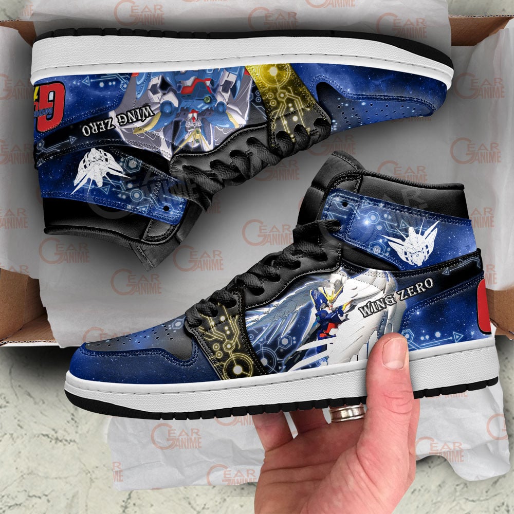 Mobile Suit Gundam Wing Gundam Zero Anime Shoes, Air Jordan Hightop