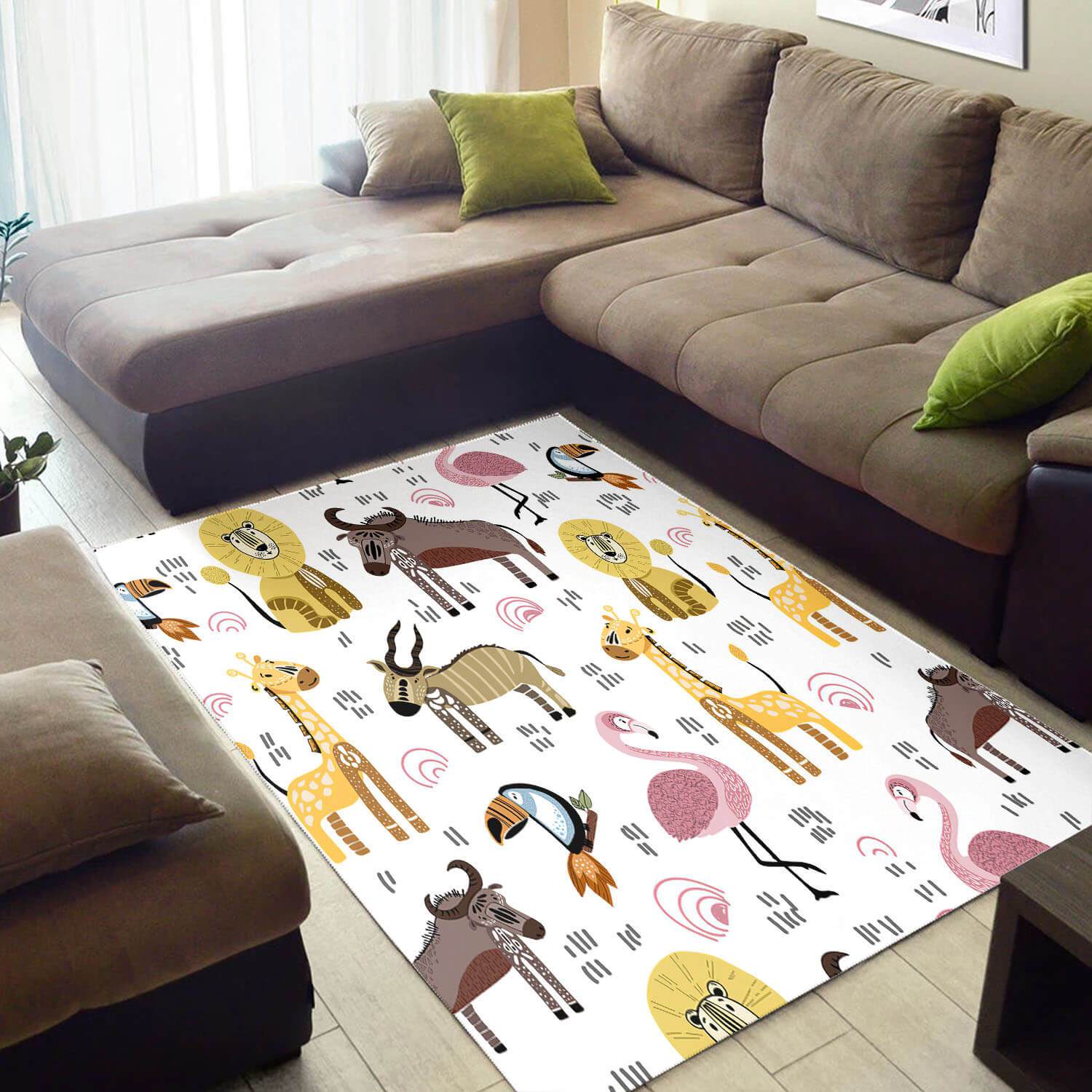 Modern African Adorable Afrocentric Art Large Room Rectangle Rug