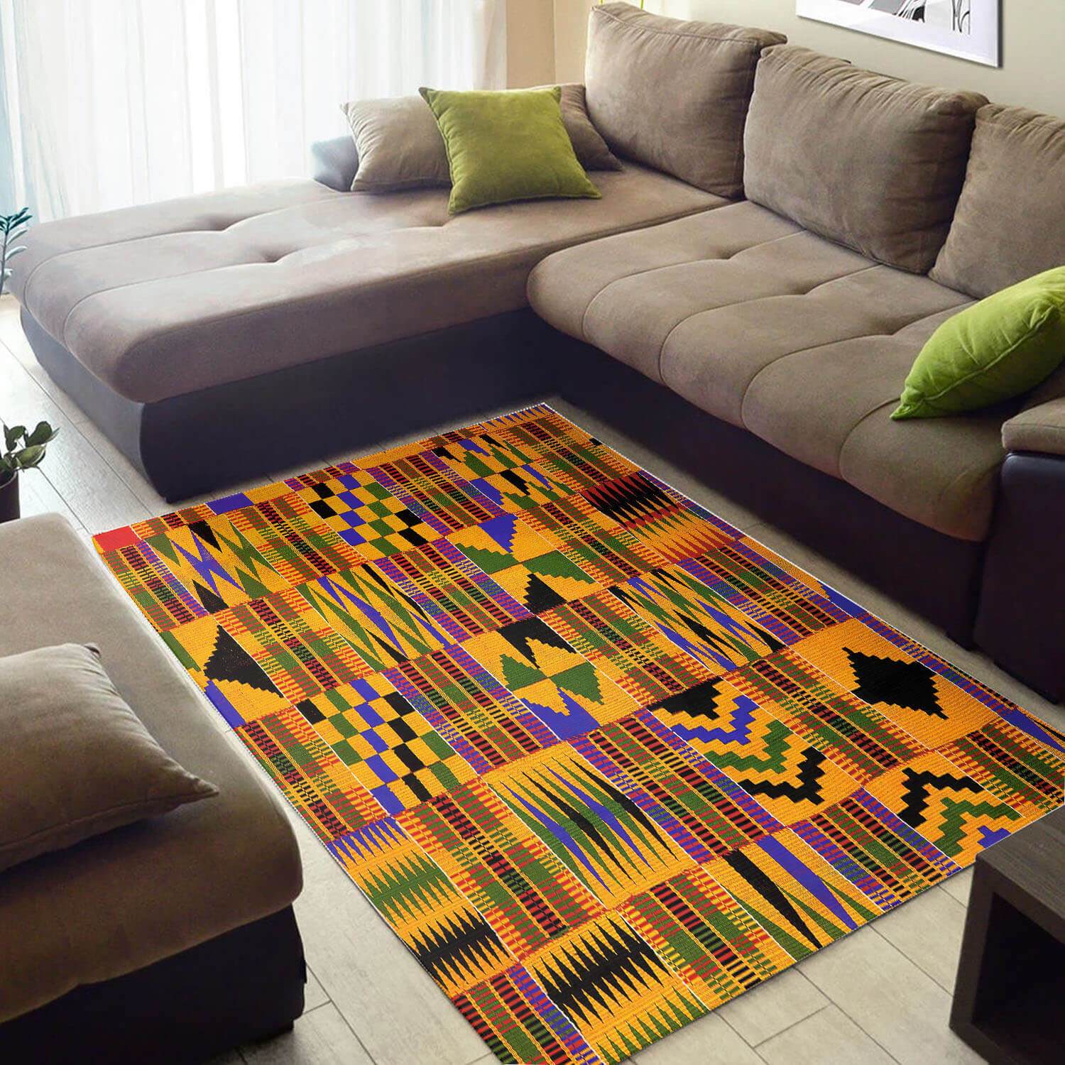 Modern African Amazing Themed Ethnic Seamless Pattern Design Floor Inspired Home Rectangle Rug