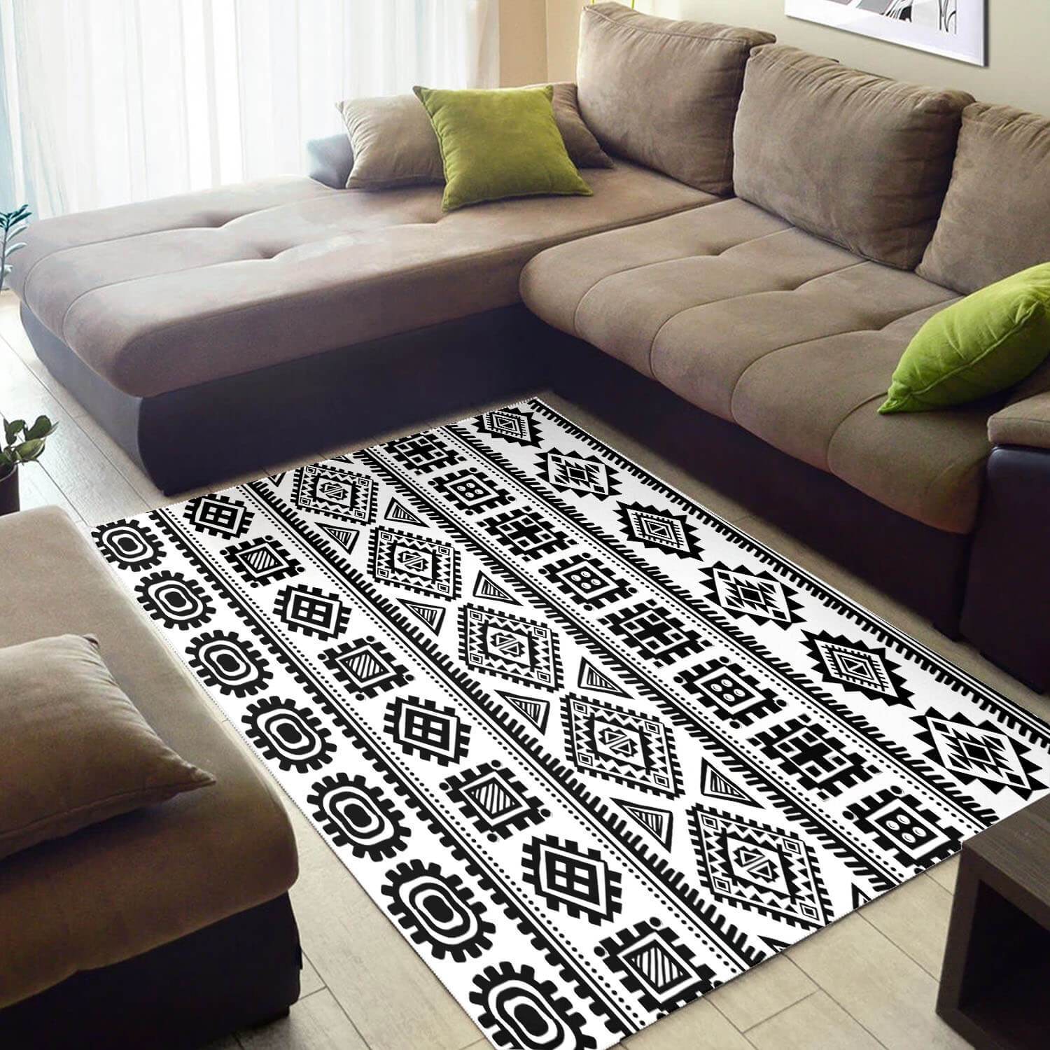 Modern African American Afro Afrocentric Art Style Floor Inspired Home Rectangle Rug