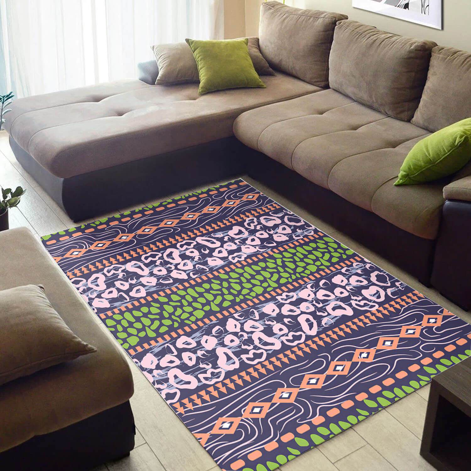 Modern African American Attractive Black History Month Afrocentric Art Design Floor Carpet Inspired Home Rectangle Rug